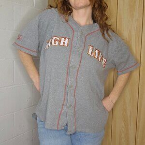 Vintage Miller High Life Beer Button Down Cotton Baseball Style Jersey